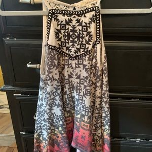 Rewind Halter Ombré Boho Tunic Size Small